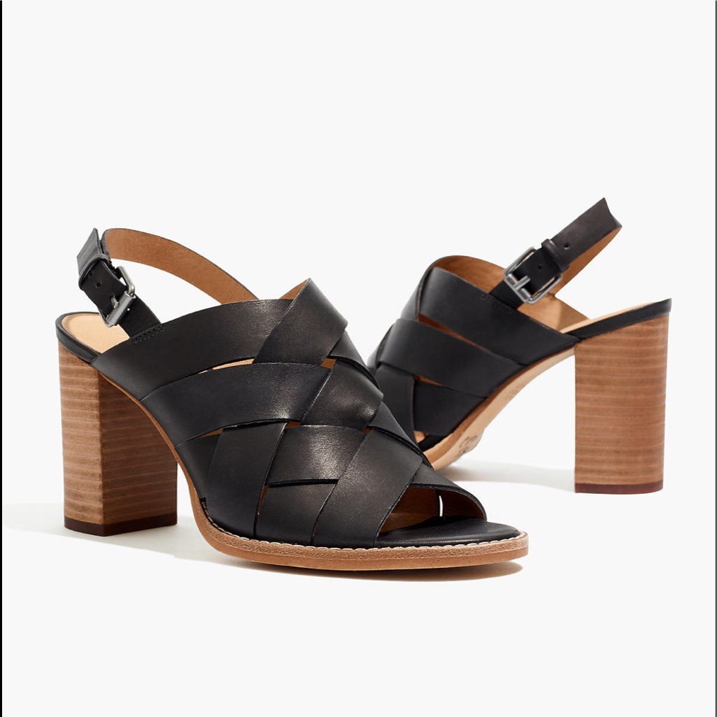 Madewell The Cindy Sandal Black Size 9